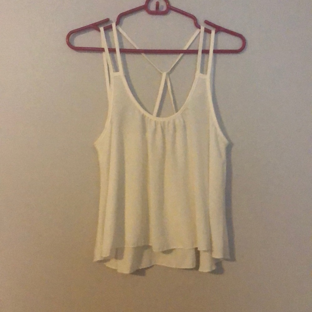 One white flowy tank top